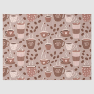 Cosy Coffee Cup Pattern (4) Tissue Paper