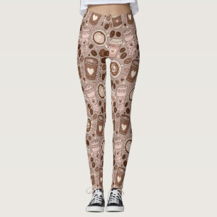 Cosy Coffee Cup Pattern (6) Leggings