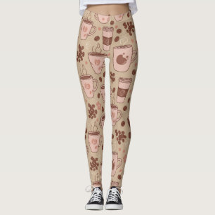 Cosy Coffee Cup Pattern (7) Leggings