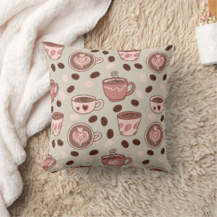 Cosy Coffee Cup Pattern (9) Cushion