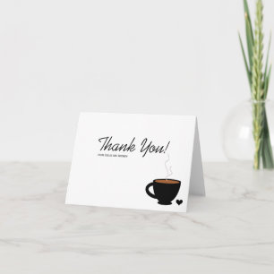 Cosy Coffee Love Thank You Note Card