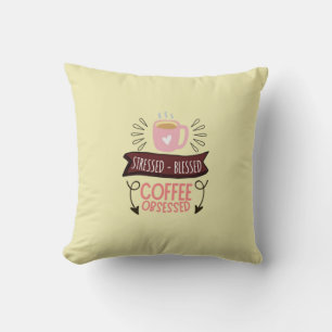 Cosy Coffee Lover's Pillow – Rustic Cafe Vibes
