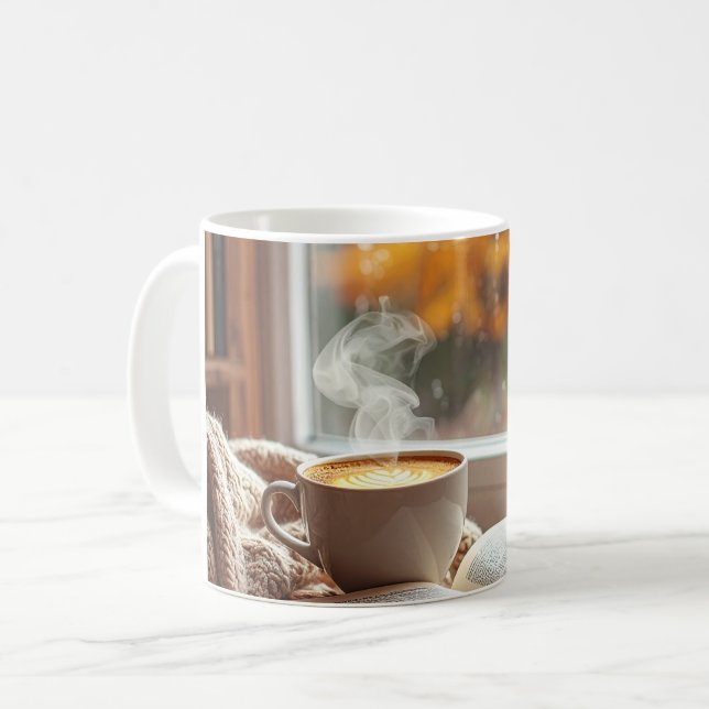 Cosy Coffee Reading Mug (Front Left)