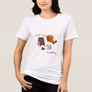 Cosy Coffee Shop Breakfast Illustration  Tri-Blend Shirt