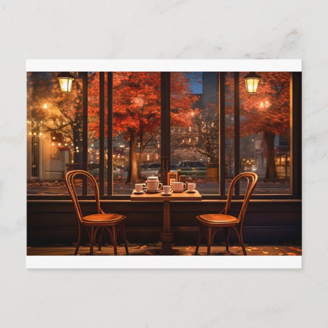 Cosy Coffee Shop Postcard (Front)
