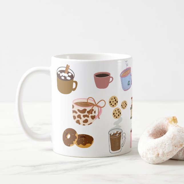 Cosy & Coffee Treats Illustrated Collection Mug (With Donut)