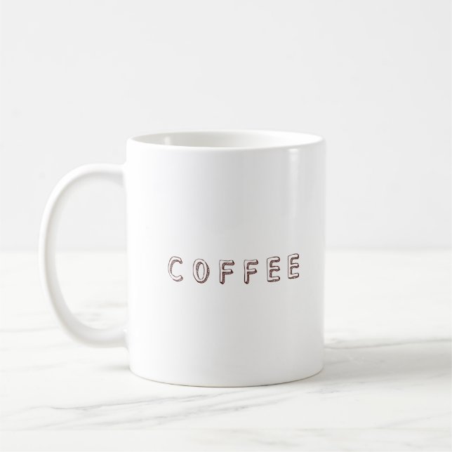 Cosy Coffee Typography Design Mug (Left)