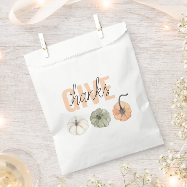 Cosy Colourful Pastel Give Thanks and Pumpkin Favour Bags (Clipped)