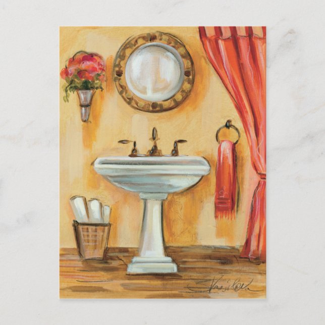 Cosy Contemporary Bathroom Postcard (Front)