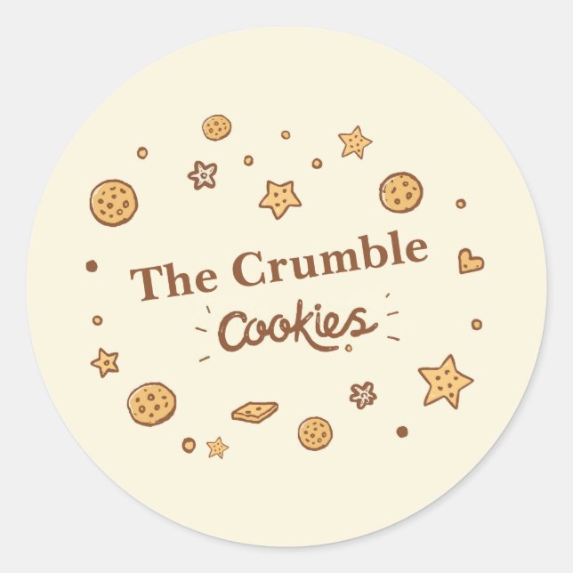 Cosy Cookie Delights  Classic Round Sticker (Front)