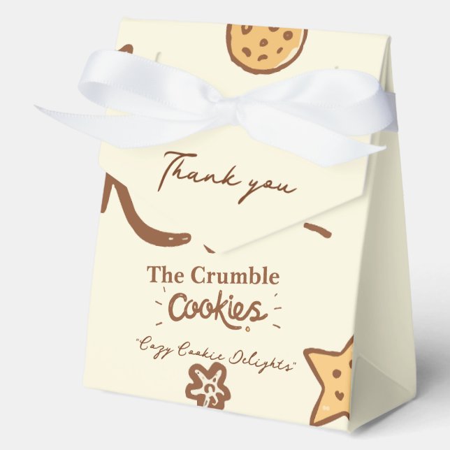Cosy Cookie Delights (Cream) Favour Box (Front)