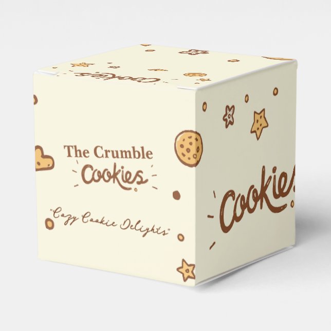 Cosy Cookie Delights (Cream) Favour Box (Front Side)