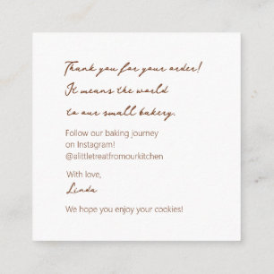 Cosy Cookie Delights Enclosure Card