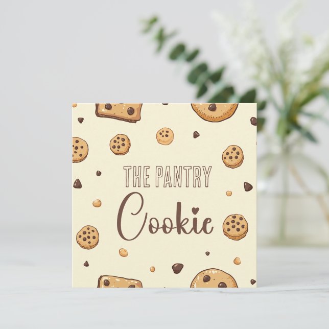 Cosy Cookie Delights Invitation (Standing Front)