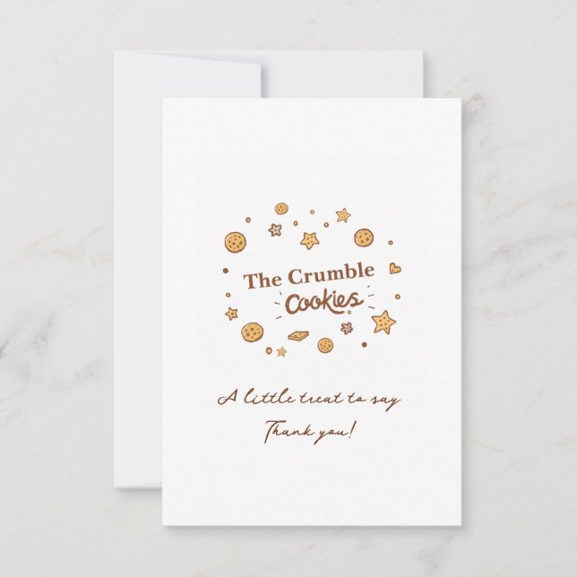 Cosy Cookie Delights  Thank You Card (Front)