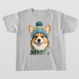 Cosy Corgi in Winter Gear T-Shirt