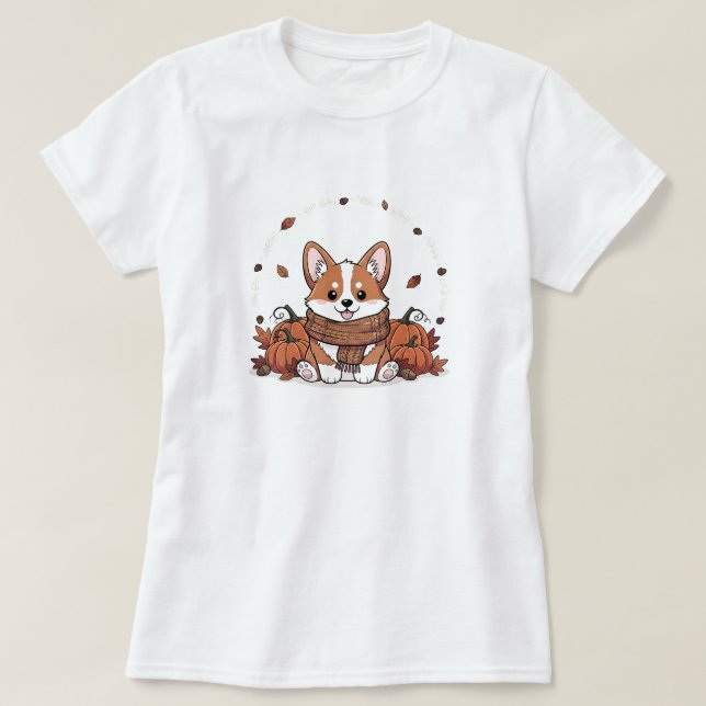 Cosy Corgi | WHITE ONLY T-Shirt (Design Front)