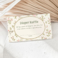 Cosy Cottage Floral Baby Shower Diaper Raffle