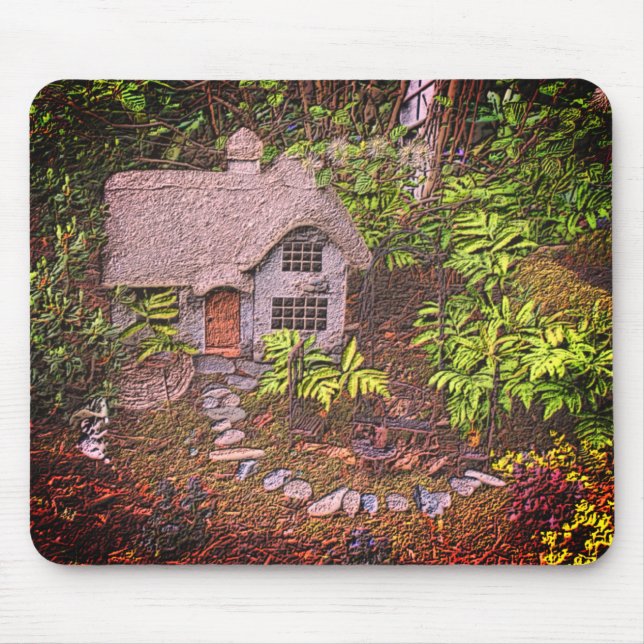 Cosy Cottage Flower Garden Nature Art  Mouse Mat (Front)