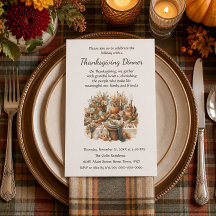 Cosy Cottage Thanksgiving Holiday Dinner Party