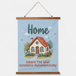 Cosy Cottagecore Home Whimsical House Art Hanging Tapestry