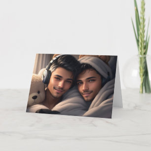 Cosy Couple Gay Greetings Card