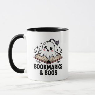Cosy Cream Ghost Bookmark Mug