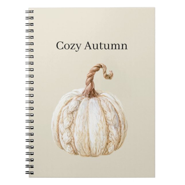 Cosy Cream Pumpkin Notebook (Front)