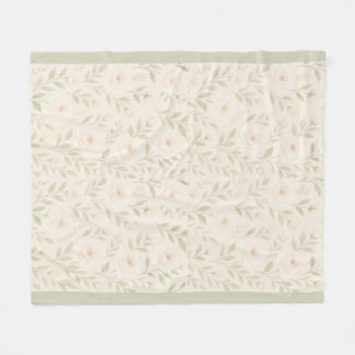 Cosy Creamy Pastel Floral Blanket – Soft & Elegant
