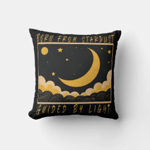 Cosy Crescent Moon Design Throw Pillow