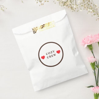 Cosy Crew Two Hearts Minimalist Custom Favour Bags