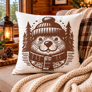 Cosy Critter: Adorable Beaver Pillow for Ultimate