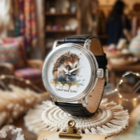  Cosy Critter: Hedgehog in Watercolor, custom 