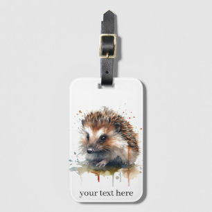 Cosy Critter: Hedgehog in Watercolor  Luggage Tag