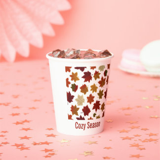 Cosy Crochet Autumn Leaves Pattern Custom Products Paper Cups