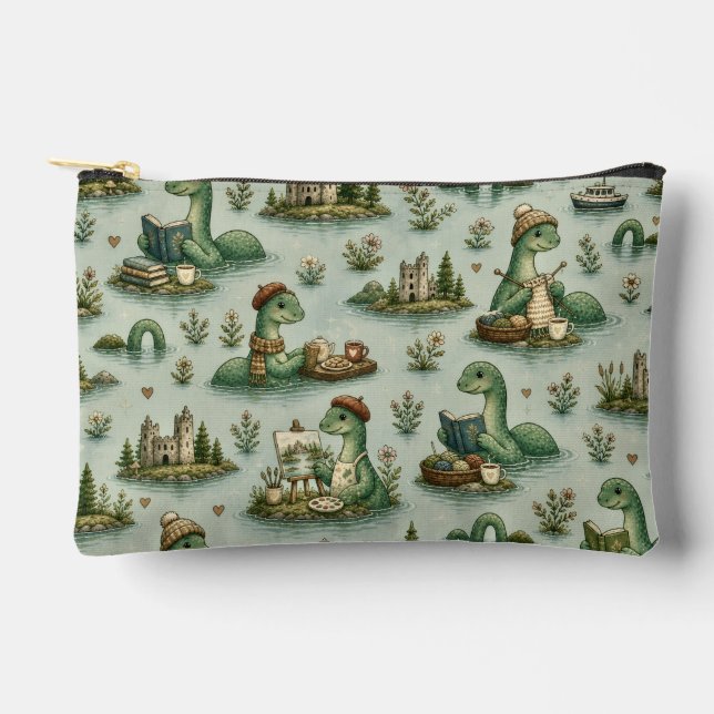 Cosy Cryptids Nessie Loch Ness Monster hobbies  Accessory Pouch (Front)