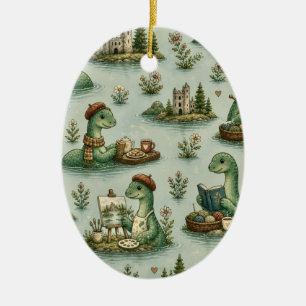Cosy Cryptids Nessie Loch Ness Monster hobbies Ceramic Tree Decoration