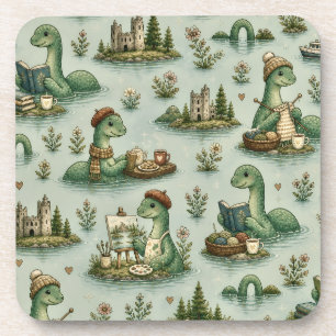 Cosy Cryptids Nessie Loch Ness Monster hobbies Coaster