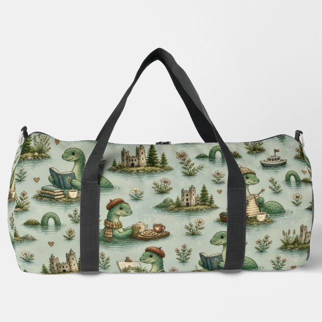 Cosy Cryptids Nessie Loch Ness Monster hobbies  Duffle Bag (Front)