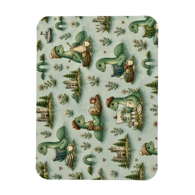 Cosy Cryptids Nessie Loch Ness Monster hobbies  Magnet (Vertical)