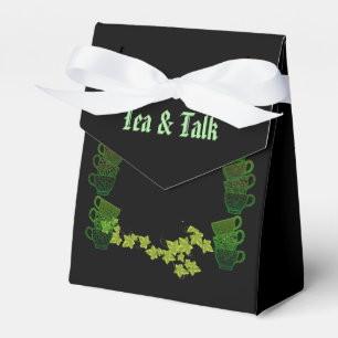 Cosy Cuppa Green TeaCups Afternoon Tea Party Black Favour Box