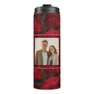 Cosy Custom Carnation Inspired Spring Wedding Thermal Tumbler