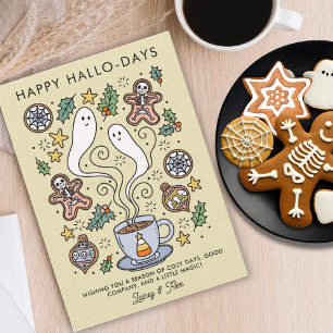 Cosy Cute Halloween Christmas Spooky Holiday Card