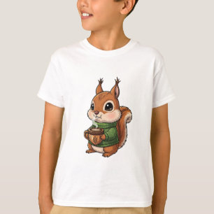 Cosy Cute Squirrel Wearing Green Knitted Sweater