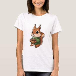 Cosy Cute Squirrel Wearing Green Knitted Sweater