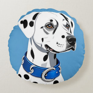 Cosy Dalmatian Dog Stylish Pet Lover Gift Round Cushion
