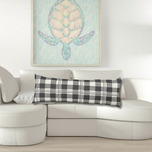 Cosy Dark Grey Off White Buffalo Plaid Body Cushion