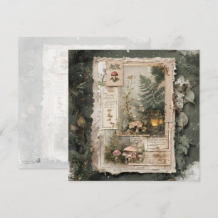 Cosy Deep Winter Cottagecore Scrapbook Page  Invitation