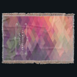 Cosy Diamond Pattern Personalised Throw Blanket<br><div class="desc">Cosy Diamond Pattern Personalised Throw Blanket by Orabella Prints.  Easy to customise with your own text.  Perfect for a wedding or Christmas gift!</div>