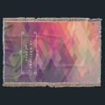 Cosy Diamond Pattern Personalised Throw Blanket<br><div class="desc">Cosy Diamond Pattern Personalised Throw Blanket by Orabella Prints.  Easy to customise with your own text.  Perfect for a wedding or Christmas gift!</div>